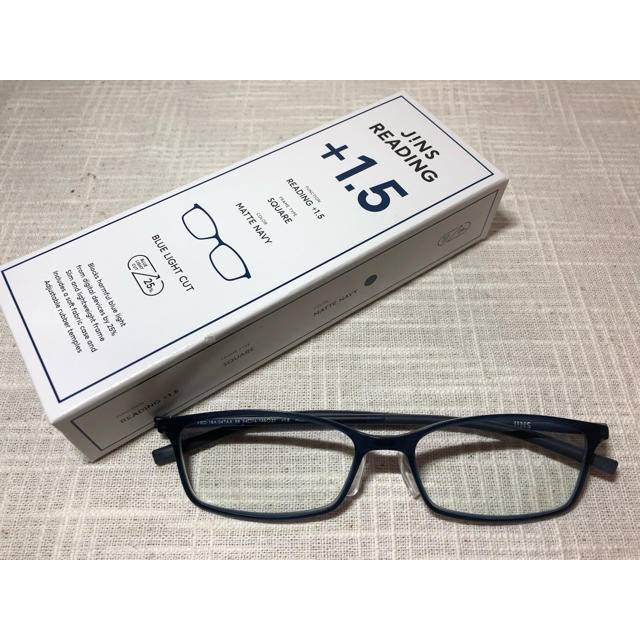 JINS(ジンズ)のJINS リーディンググラス　ブルーライトカット　老眼鏡＋1.5 レディースのファッション小物(サングラス/メガネ)の商品写真