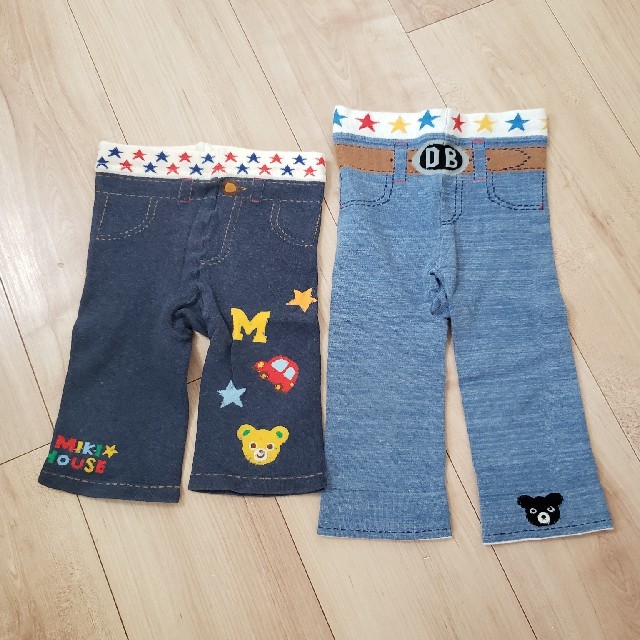 DOUBLE.B(ダブルビー)のmukami様　専用☆ミキハウス　スパッツ　100㎝　2セット キッズ/ベビー/マタニティのこども用ファッション小物(靴下/タイツ)の商品写真