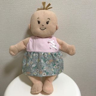 550＊ベビーステラ　洋服　グレー花柄ワンピース(ぬいぐるみ)