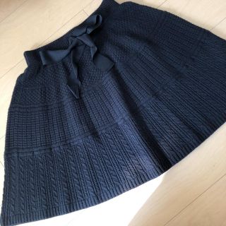 ランバンオンブルー(LANVIN en Bleu)の本日限定お値下げ☆ランバンオンブルー  ニットスカート(ひざ丈スカート)