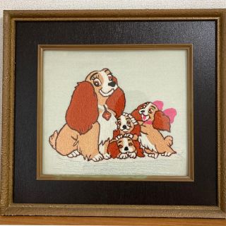 ディズニー(Disney)の刺繍絵画　ディズニー　わんわん物語(キャラクターグッズ)