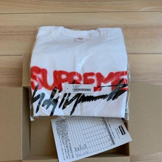 シュプリーム(Supreme)のyoji yamamoto logo tee  white Medium(Tシャツ/カットソー(半袖/袖なし))