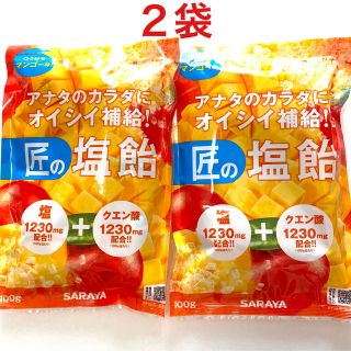 サラヤ(SARAYA)の匠の塩飴 マンゴー味 2袋／サラヤ(菓子/デザート)