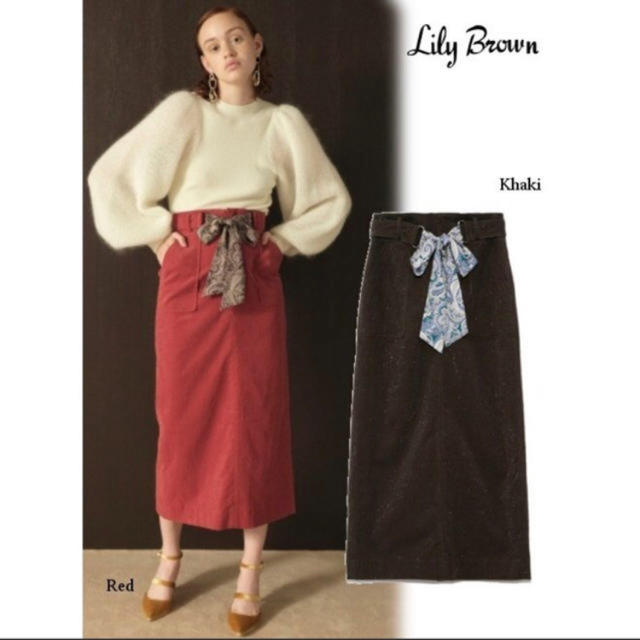 Lily Brown(リリーブラウン)のリリーブラウンコーデュロイタイトスカート レディースのスカート(ロングスカート)の商品写真