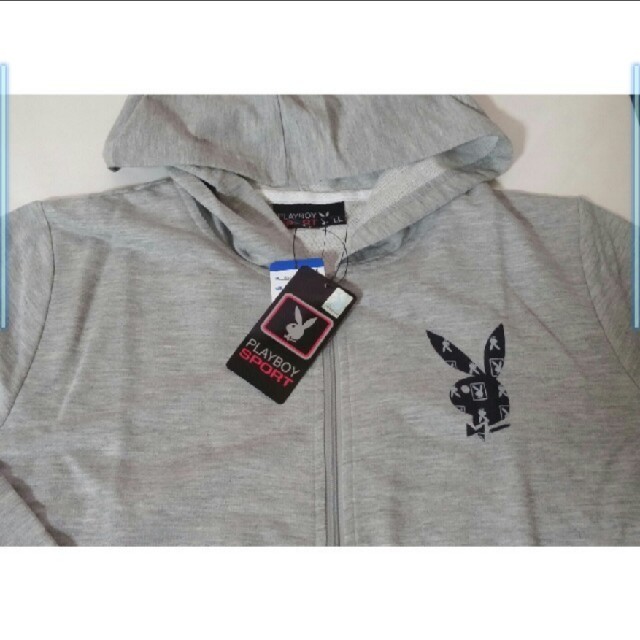 PLAYBOY - 【新品】PLAYBOY フード付きジップパーカー LLサイズの通販