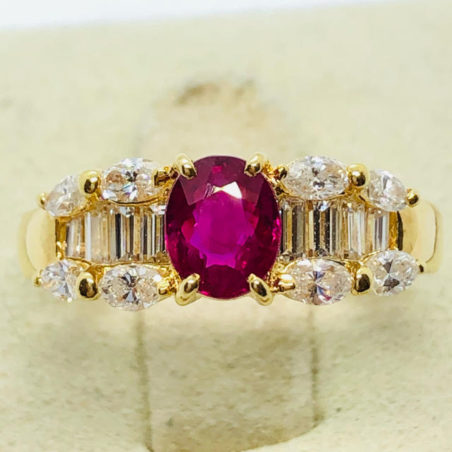 K18 ルビー/ダイヤモンド リング R:0.85ct D:0.75ct レディースのアクセサリー(リング(指輪))の商品写真