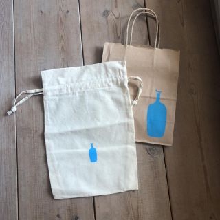 新品未使用blue bottle coffee巾着袋　エコバッグ　コットンポーチ(エコバッグ)