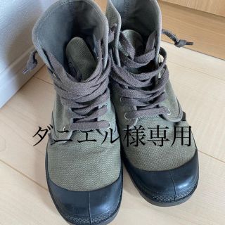 パラディウム(PALLADIUM)のPALLADIUM  パラディウム　ハイカット　スニーカー　カーキ(スニーカー)