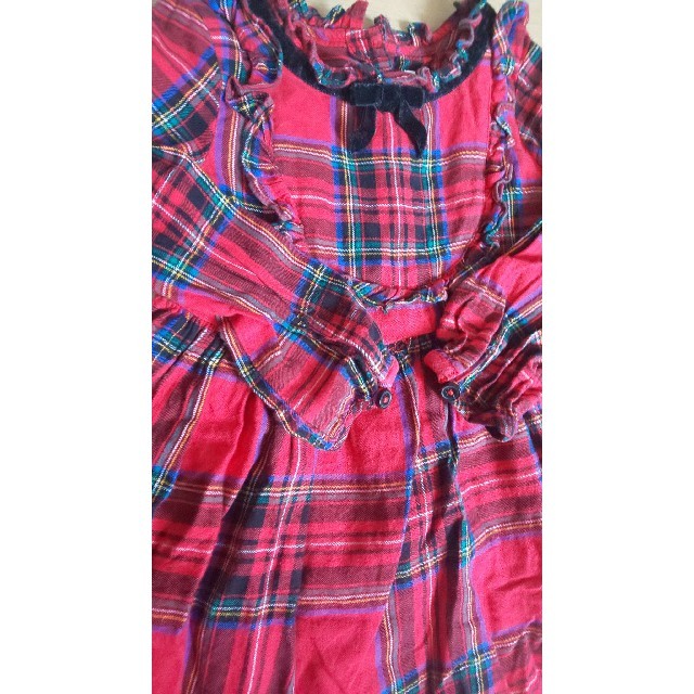 NEXT(ネクスト)のnext チェック長袖ワンピース 90 キッズ/ベビー/マタニティのキッズ服女の子用(90cm~)(ワンピース)の商品写真