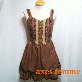 アクシーズファム(axes femme)の[axes]バラボタンのワンピース(ミニワンピース)