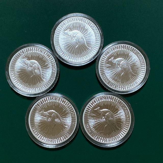 その他オーストラリア カンガルー銀貨(2020年)5枚セット　-1オンス銀貨-