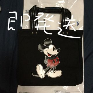 ディズニー(Disney)のミッキートートバック黒 Mサイズ(トートバッグ)