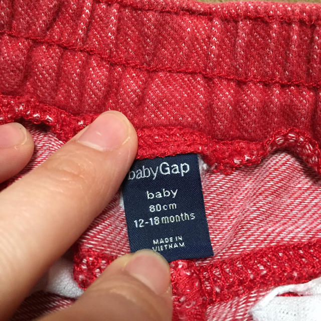 babyGAP(ベビーギャップ)のbaby gap◆赤レギパン 80 キッズ/ベビー/マタニティのベビー服(~85cm)(パンツ)の商品写真