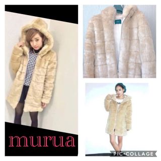 ムルーア(MURUA)の破格♡MURUA ブロックフェイクファーコート！！(毛皮/ファーコート)