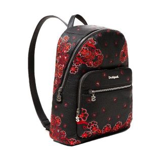 デシグアル(DESIGUAL)の送料込み Desigual デシグアル バックパック リュック　花　ブラック(リュック/バックパック)