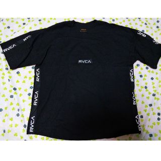 ルーカ(RVCA)のRVCA Tシャツ L 黒 ビッグ シルエット テープロゴ ROXY ルーカ(Tシャツ/カットソー(半袖/袖なし))