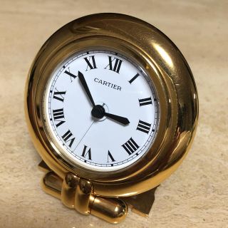 カルティエ(Cartier)のカルティエ　置き時計　時計　コリゼトラベルクロック　作動(置時計)