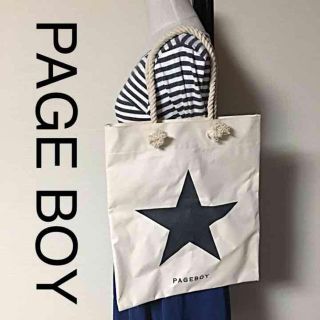 ページボーイ(PAGEBOY)のキャンバストート★★縄の取っ手がかわいい(トートバッグ)