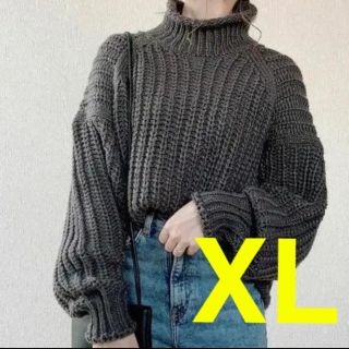 エイチアンドエム(H&M)の◆完売◆H&M チャンキーニット リブニットハイネックセーター　XLサイズ(ニット/セーター)