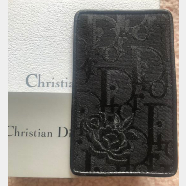 Christian Dior(クリスチャンディオール)のDior ディオール 刺繍 カードケース レディースのファッション小物(名刺入れ/定期入れ)の商品写真