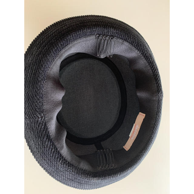帽子　ハット　ブラック　コーデュロイ レディースの帽子(ハット)の商品写真