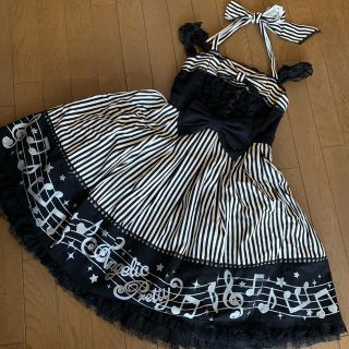 アンジェリックプリティー(Angelic Pretty)のメロディー柄ワンピース アンジェリックプリティ(ひざ丈ワンピース)