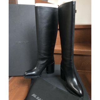 ジルサンダー(Jil Sander)のm.sect様専用タグ付新品★jil sanderジルサンダー★ロングブーツ 黒(ブーツ)