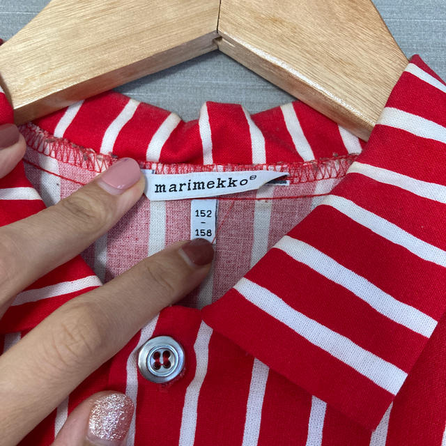marimekko(マリメッコ)のmarimekko  マリメッコ　ストライプシャツ レディースのトップス(シャツ/ブラウス(長袖/七分))の商品写真