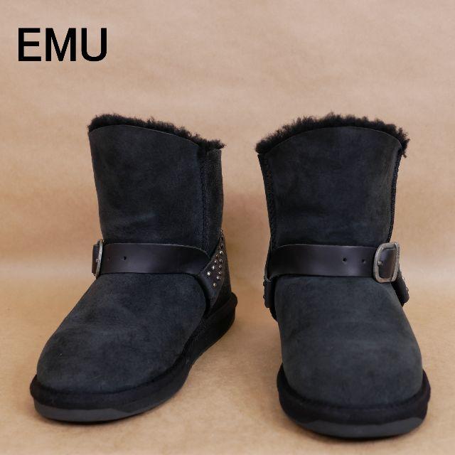 EMU - EMU エミュー 25cm 黒 ムートンブーツの通販 by toraneko's shop｜エミューならラクマ