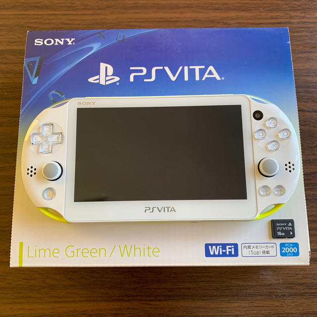 PSvita 2000 ライムグリーン メモリーカード16GB、ケース付きゲームソフト/ゲーム機本体