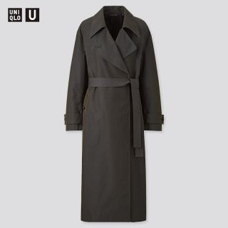 ユニクロ(UNIQLO)のuniqlo u トレンチコート　2020AW ダークグレー　L 新品未使用品(トレンチコート)