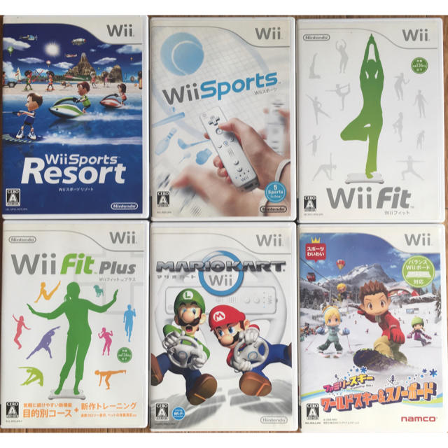 任天堂　Wii 本体　WiiFit  ファミリースキー　マリオカート等 3