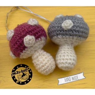 【ハンドメイド】きのこ(ストラップ)(キーホルダー/ストラップ)