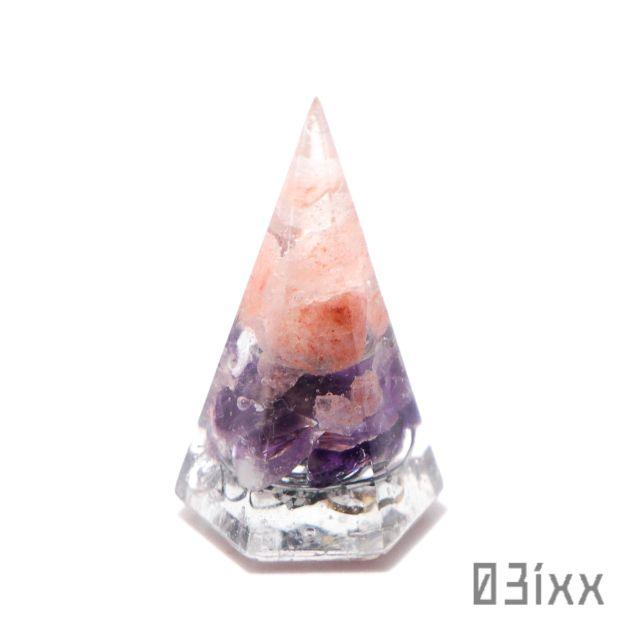 盛塩 オルゴナイト ミニ アメジスト 紫水晶 2月 誕生石 ステンレス ハンドメイドのインテリア/家具(インテリア雑貨)の商品写真