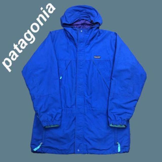 【ブルー】patagoniaパタゴニア★マウンテンパーカーM1631 | フリマアプリ ラクマ