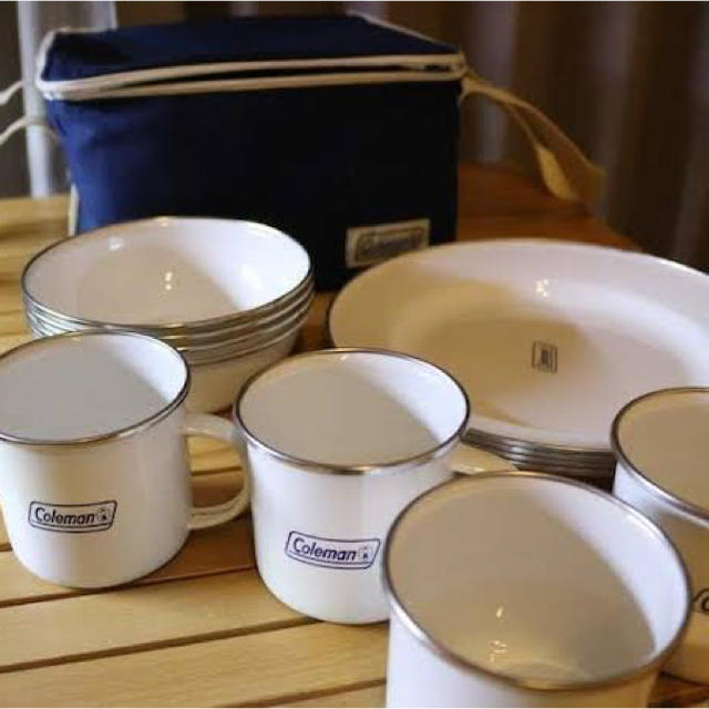 コールマン(Coleman) 食器セット エナメルディッシュウェアセット 4人 コールマン(Coleman) 食器セット エナメルディッシュウェアセット 4人