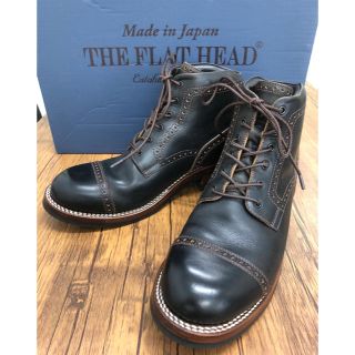 フラットヘッド(THE FLAT HEAD)の美品 THE FLAT HEAD メダリオン レースアップ ブーツ 10(ブーツ)