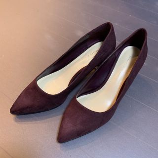 チャールズアンドキース(Charles and Keith)の⚠️柚子さま確約⚠️スエード調パンプス バーガンディ(ハイヒール/パンプス)