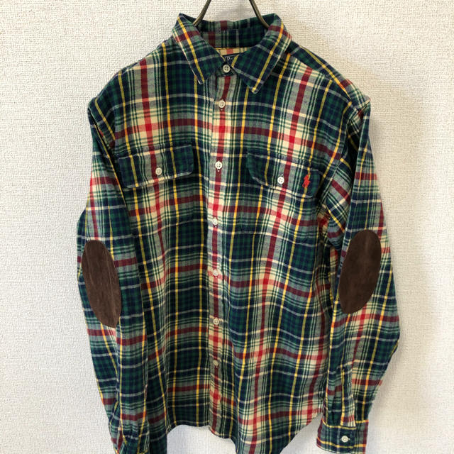 POLO RALPH LAUREN(ポロラルフローレン)の【希少】ラルフローレン　ネルシャツ　長袖　ワンポイント刺繍ロゴ レディースのトップス(シャツ/ブラウス(長袖/七分))の商品写真