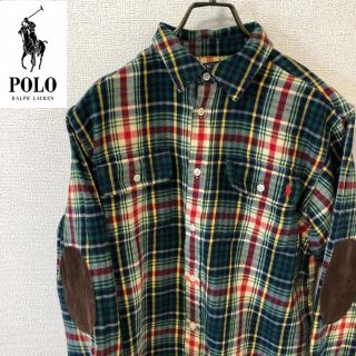 ポロラルフローレン(POLO RALPH LAUREN)の【希少】ラルフローレン　ネルシャツ　長袖　ワンポイント刺繍ロゴ(シャツ/ブラウス(長袖/七分))