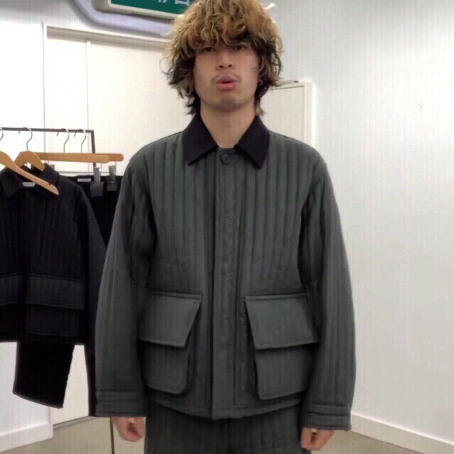 Matsufuji Stripe Quilted Jacket / MOSS 1