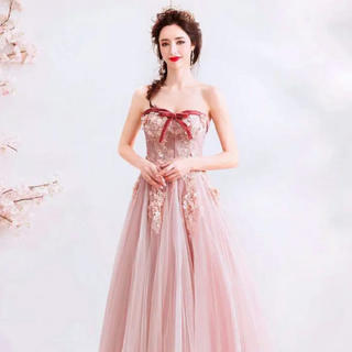 カラードレス ピンク 二次会ドレス(ウェディングドレス)