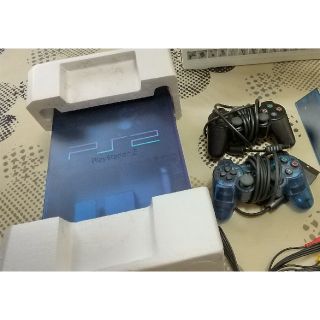 プレイステーション2(PlayStation2)のPlayStation2 オーシャンブルーSCPH-3700L＋コントローラ(家庭用ゲーム機本体)