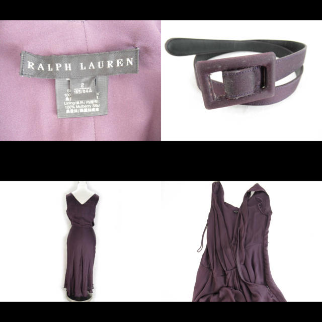 Ralph Lauren(ラルフローレン)のりんたん様ページ！ ラルフローレン ベルト付き ロング ワンピース ドレス レディースのフォーマル/ドレス(ロングドレス)の商品写真
