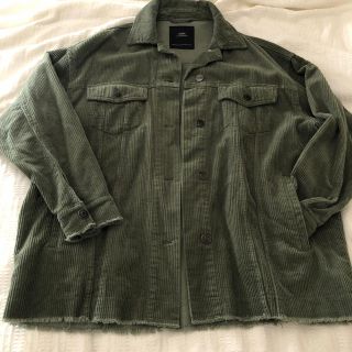 ザラ(ZARA)のZARA コーデュロイシャツジャケット カーキ(ミリタリージャケット)