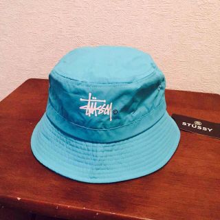 ステューシー(STUSSY)のSTUSSY バケットハット 水色系(ハット)