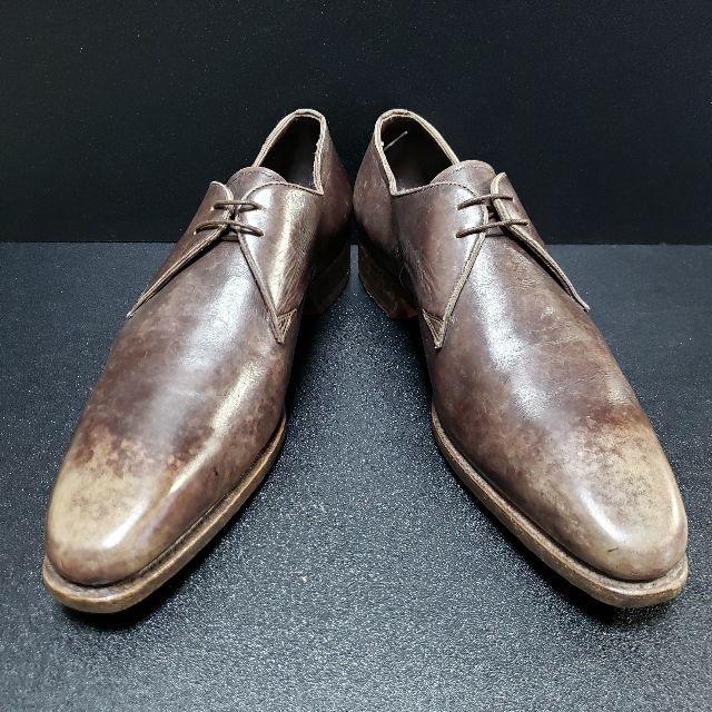 レザーライニングサントーニ（Santoni） イタリア製革靴 茶 UK8.5