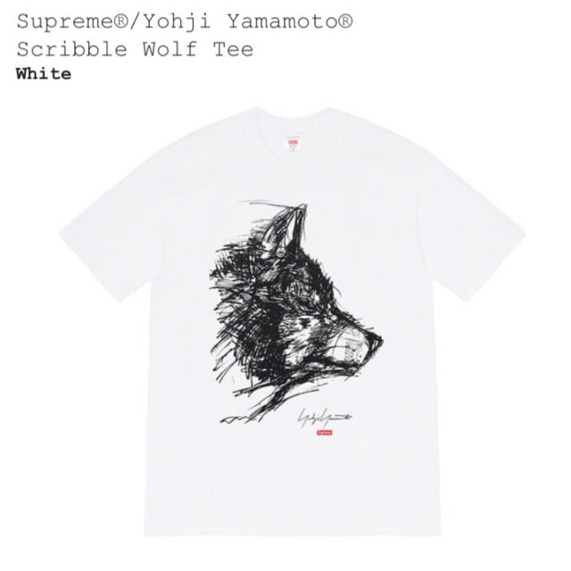 Supreme(シュプリーム)のSupreme®Yohji Yamamoto®Scribble Wolf Tee メンズのトップス(Tシャツ/カットソー(半袖/袖なし))の商品写真