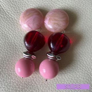 レイビームス(Ray BEAMS)のハンドメイド　ピアス　pink monster pierce(ピアス)