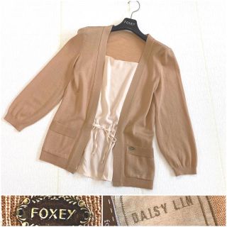 フォクシー(FOXEY)の美品 最高級ライン♡七分袖ニットカットソー 38 テラコッタ(ニット/セーター)